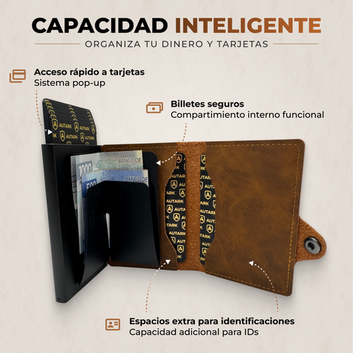 Cartera, color Café Claro