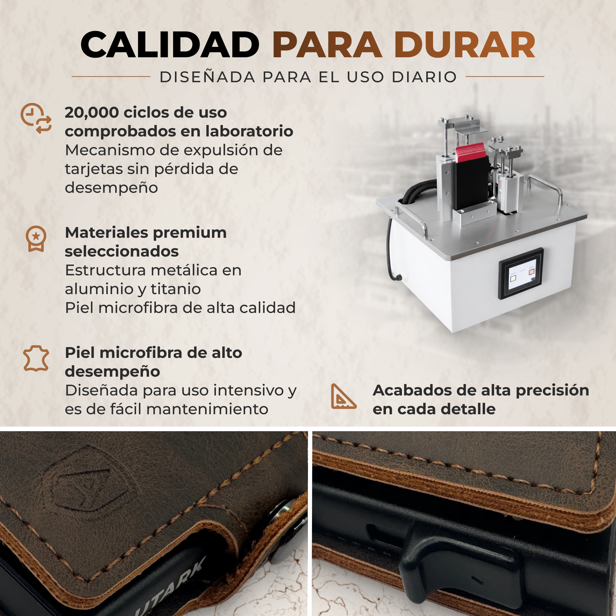 Cartera, color Café Oscuro