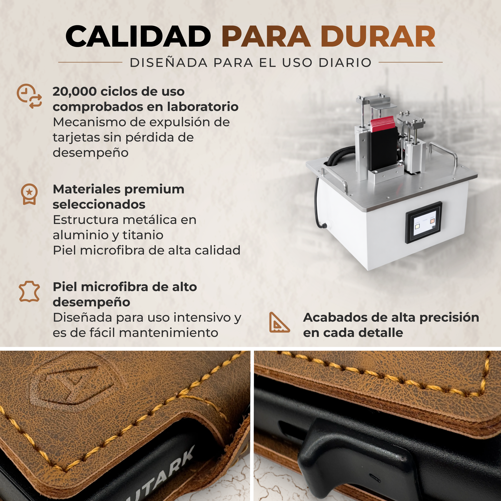 Cartera, color Café Claro